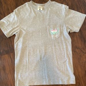 A grey cotton shirt with a cute Queso theme.